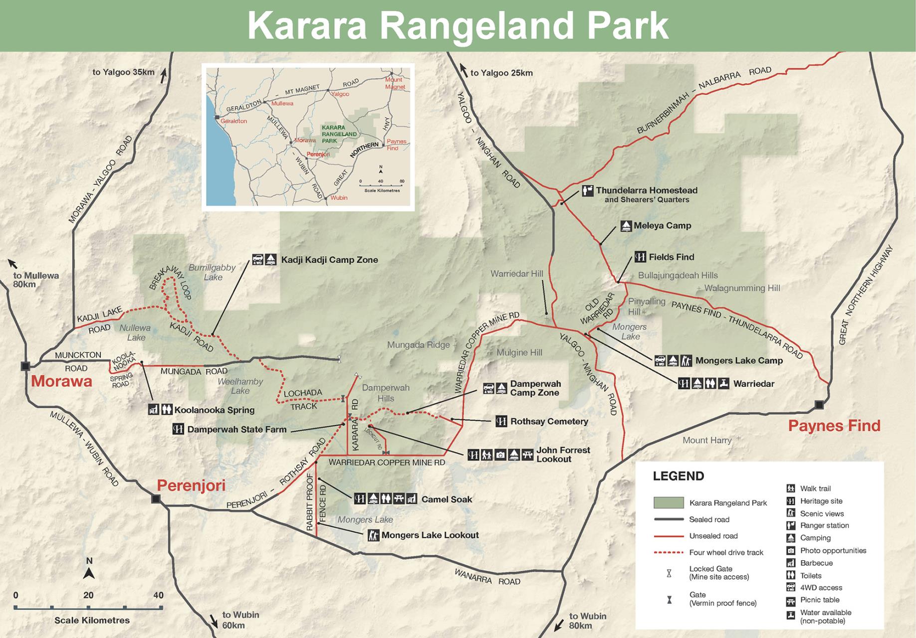 KARARA RANGELAND PARK MAP