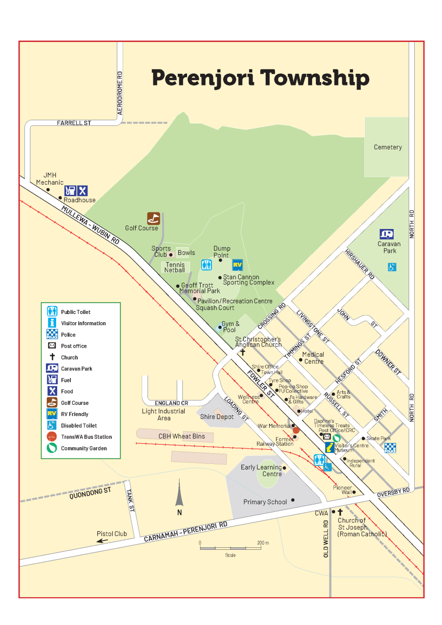 Perenjori Town Map