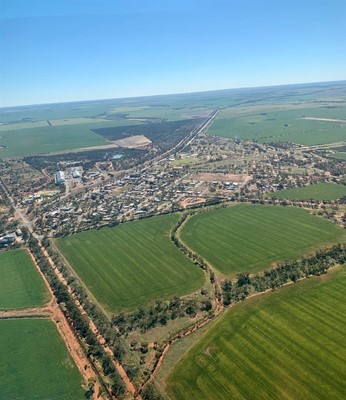 Home - Aerial view of Perenjori townsite